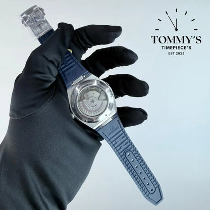 AAA+ Constellation Co-Axial Master Chronometer 41mm Blue Dial-Rubber Strap (Blue Bezel)