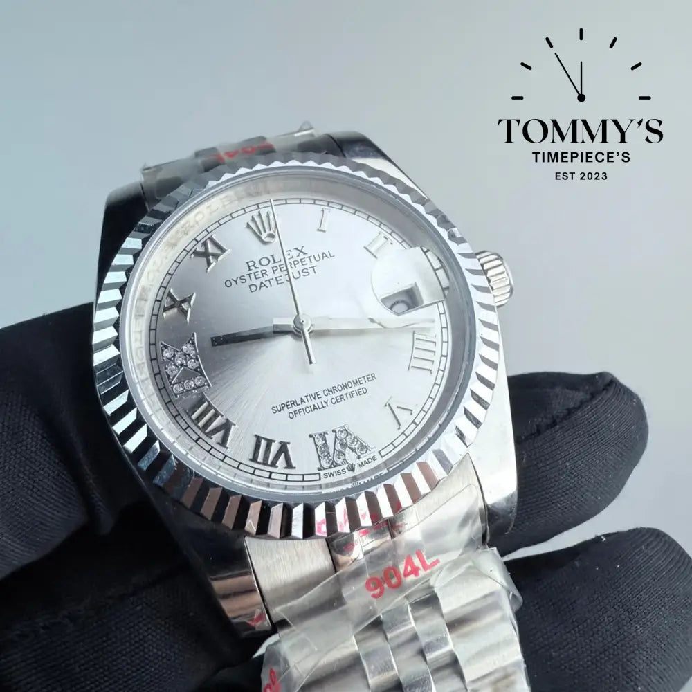 AAA+ Datejust (116234) 36mm Silver Roman Numeral Dial -Jubilee Bracelet (Fluted Bezel)