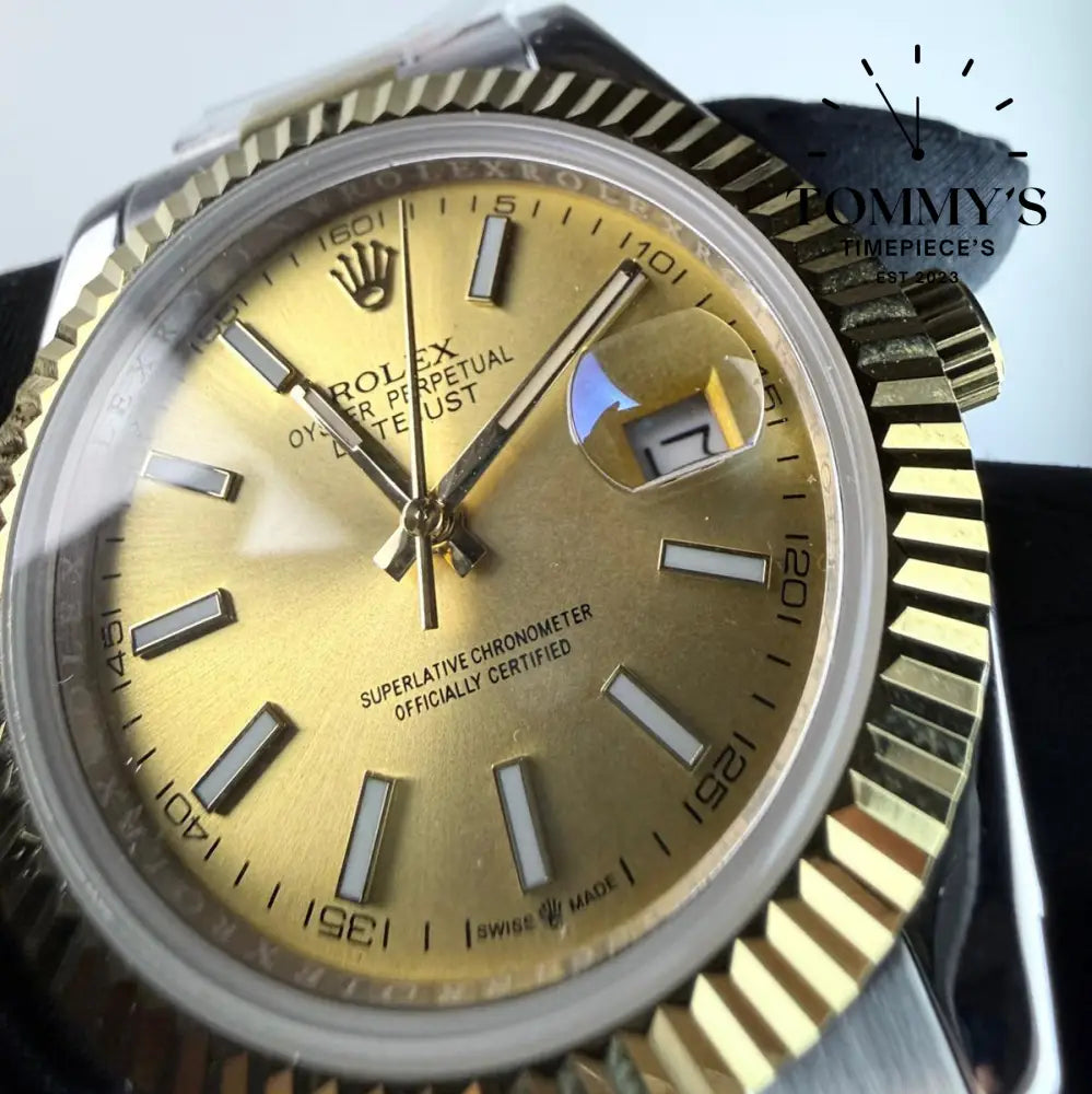 AAA+ Datejust (116333) 41mm champagne Dial-Oyster Bracelet (Fluted Bezel)