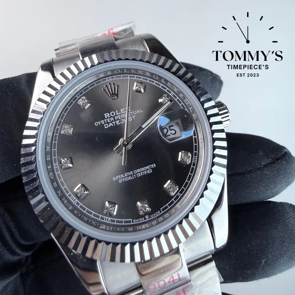 AAA+ Datejust (116334) 41mm Rhodium Dial-Oyster Bracelet (Fluted Bezel)