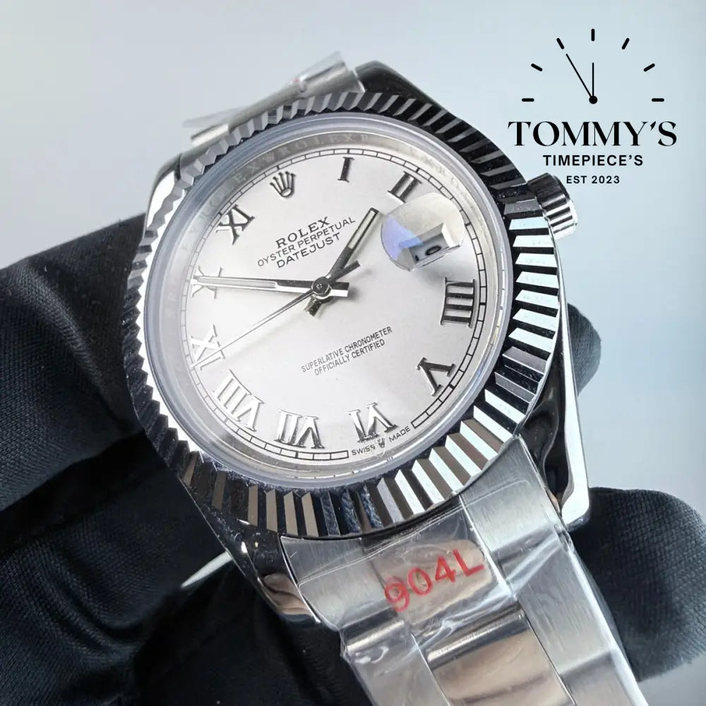 AAA+ Datejust (116334) 41mm White Roman Numeral Dial-Oyster Bracelet (Fluted Bezel)