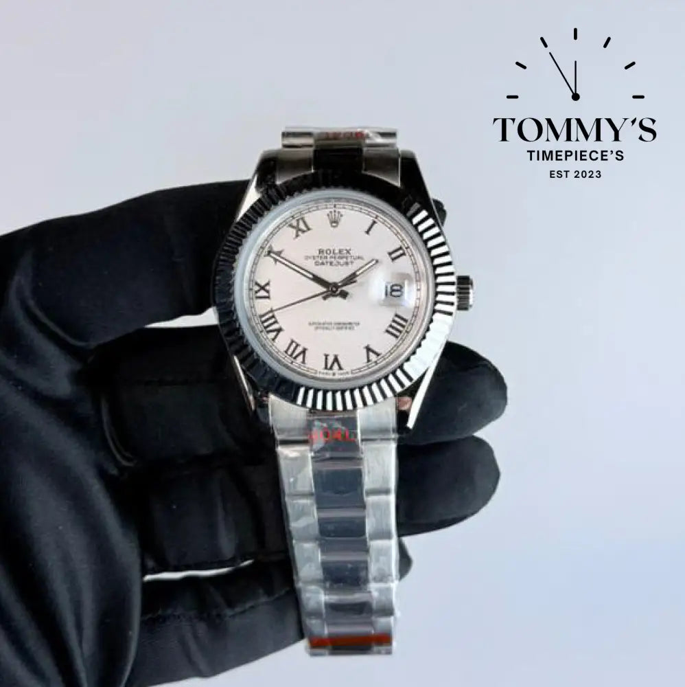 AAA+ Datejust (116334) 41mm White Roman Numeral Dial-Oyster Bracelet (Fluted Bezel)
