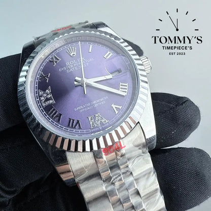 AAA+ Datejust (126234) 36mm Aubergine Purple Dial-Jubilee Bracelet (Fluted Bezel)
