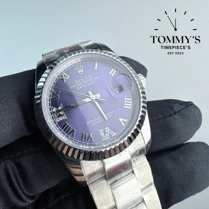 AAA+ Datejust (126234) 36mm Aubergine Purple Dial-Oyster Bracelet (Fluted Bezel)