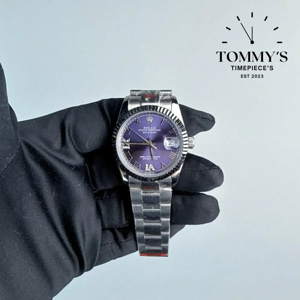 AAA+ Datejust (126234) 36mm Aubergine Purple Dial-Oyster Bracelet (Fluted Bezel)