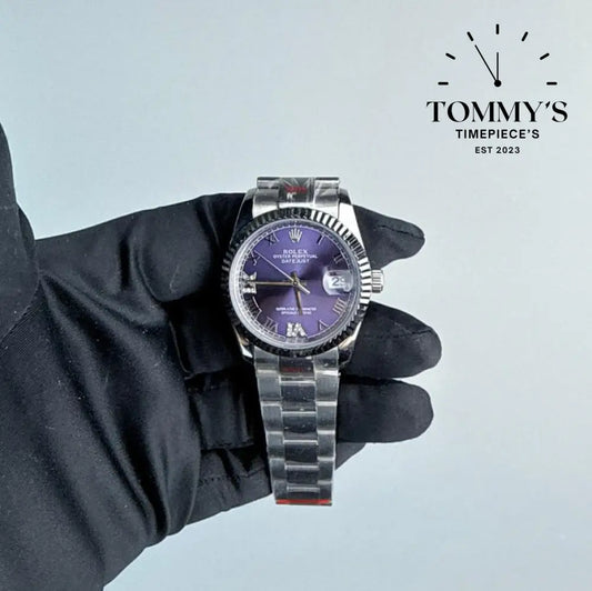 AAA+ Datejust (126234) 36mm Aubergine Purple Dial-Oyster Bracelet (Fluted Bezel)