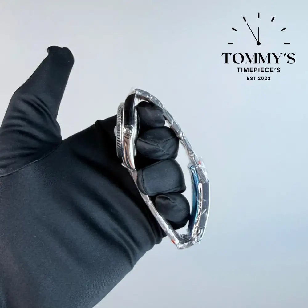 AAA+ Datejust (126234) 36mm Blue Motif Dial And Diamond Hour Markers-Oyster Bracelet (Fluted Bezel)