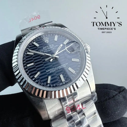 AAA+ Datejust (126234) 36mm Blue Motif Dial-Jubilee Bracelet (Fluted Bezel)
