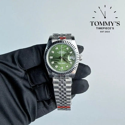 AAA+ Datejust (126234) 36mm Green Palm Motif Dial-Jubilee Bracelet (Fluted Bezel)