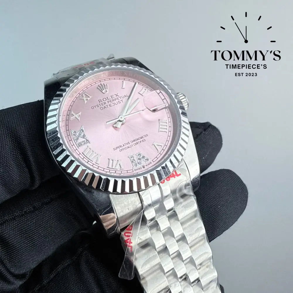 AAA+ Datejust (126234) 36mm Pink Dial-Jubilee Bracelet (Fluted Bezel)