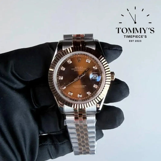 AAA+ Datejust (126331) 41mm Chocolate Diamond Dial-Jubilee Bracelet (Fluted Bezel)