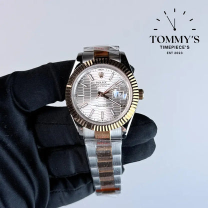AAA+ Datejust (126331) 41mm Silver Motif Dial-Oyster Bracelet (Fluted Bezel)
