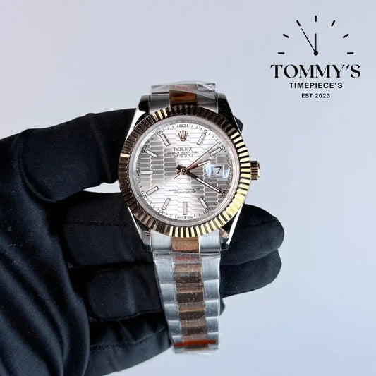 AAA+ Datejust (126331) 41mm Silver Motif Dial-Oyster Bracelet (Fluted Bezel)