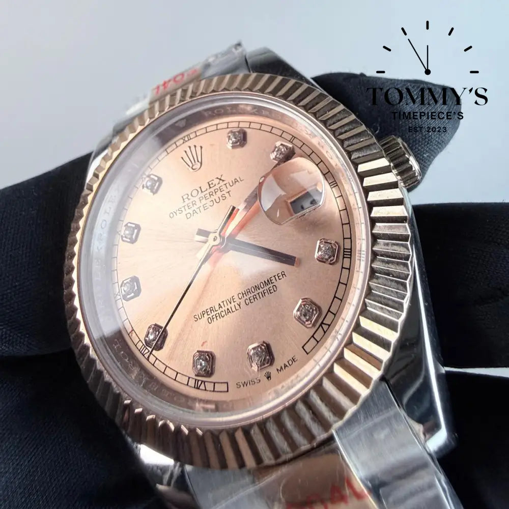 AAA+ Datejust (126331) 41mm Sundust Diamond Set Dial-Oyster Bracelet (Fluted Bezel)