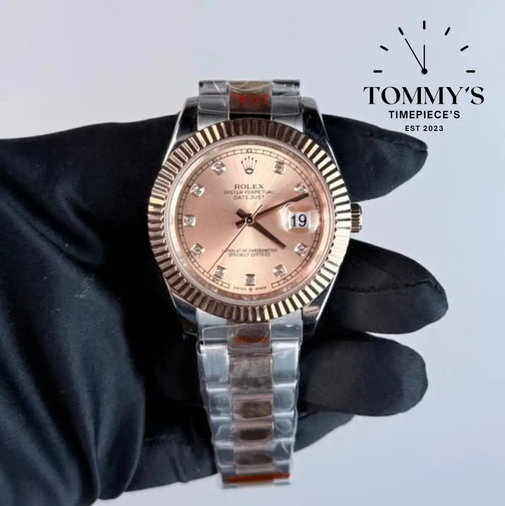 AAA+ Datejust (126331) 41mm Sundust Diamond Set Dial-Oyster Bracelet (Fluted Bezel)