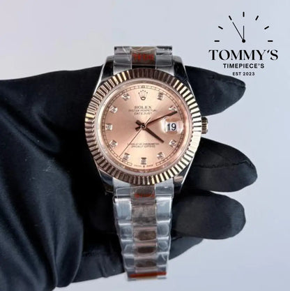 AAA+ Datejust (126331) 41mm Sundust Diamond Set Dial-Oyster Bracelet (Fluted Bezel)