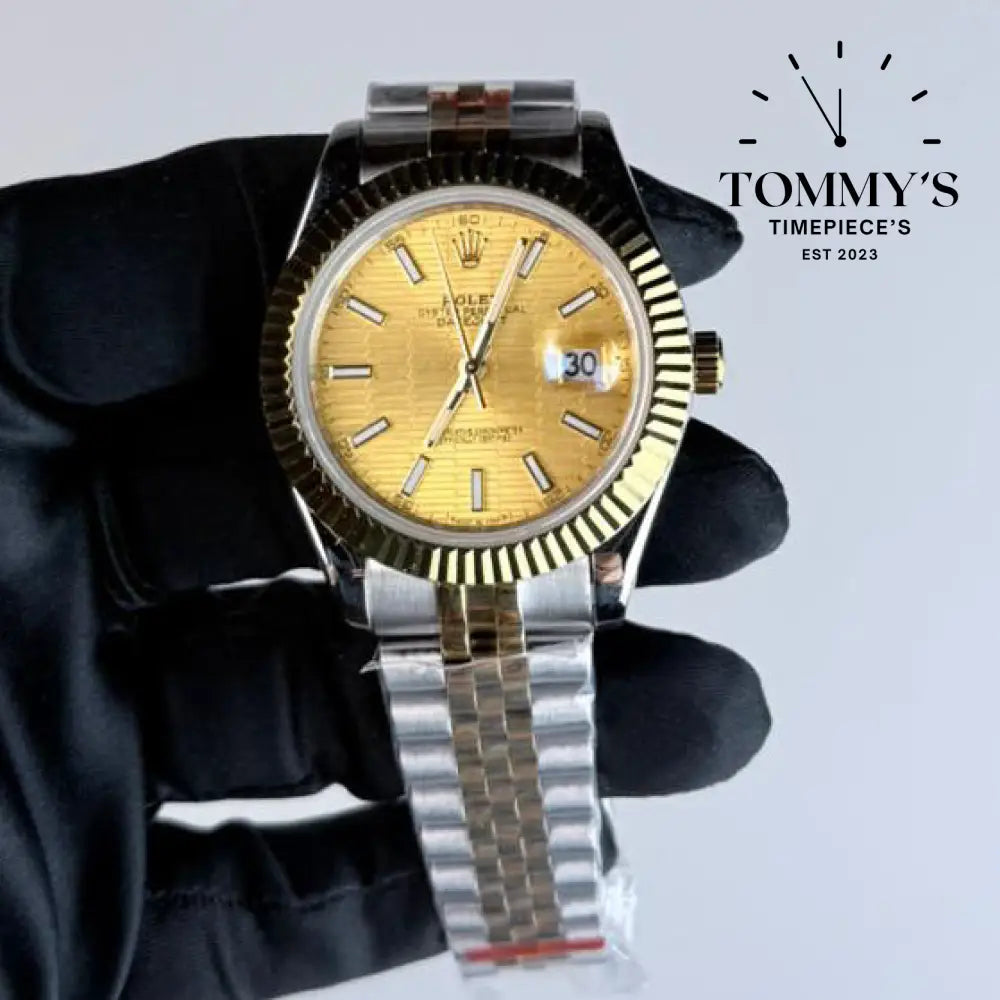 AAA+ Datejust (126333) 41mm Gold Motif Dial-Jubilee Bracelet (Fluted Bezel)
