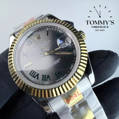 AAA+ Datejust (126333) 41mm Wimbledon Dial-Oyster Bracelet (Fluted Bezel)