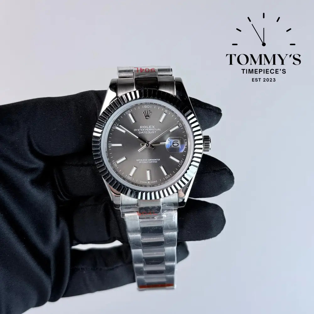 AAA+ Datejust (126334-0013) 41mm Grey Dial- Oyster Bracelet (Fluted Bezel)