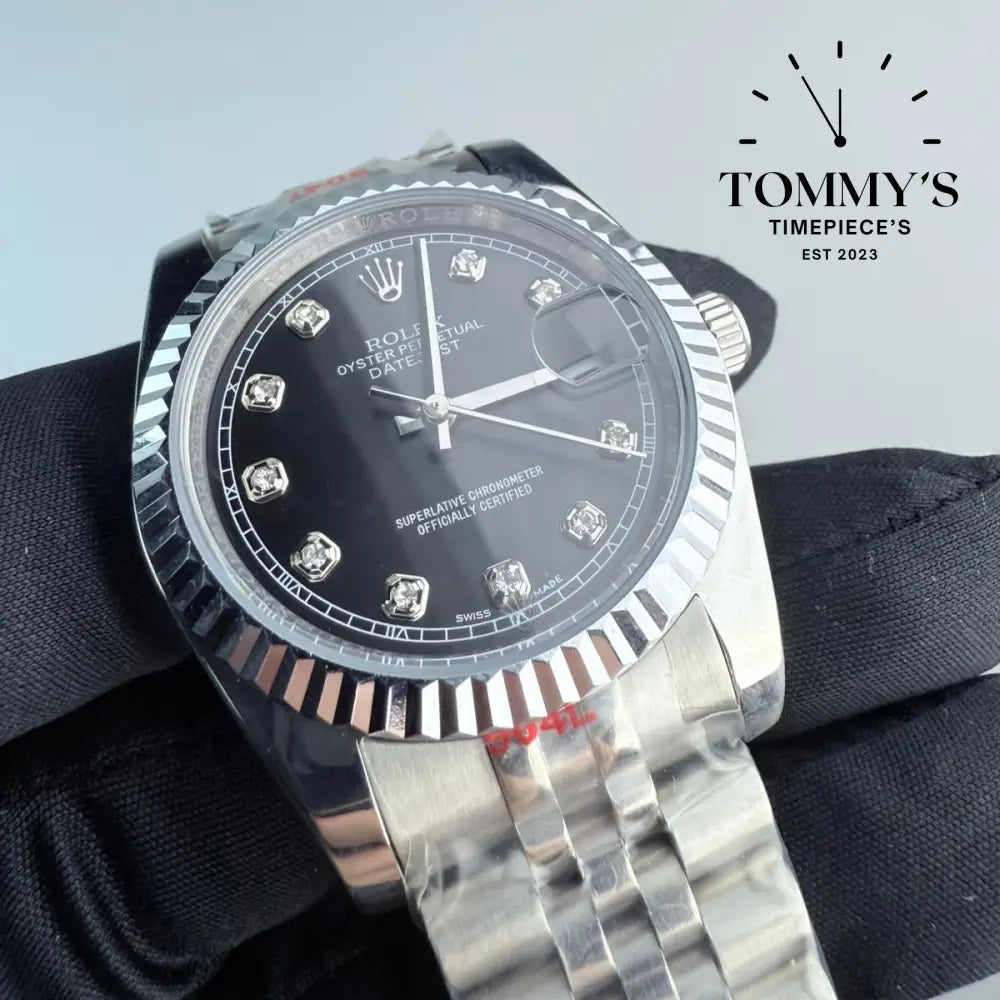 AAA+ Datejust (126334) 41mm Black Dial-Jubilee Bracelet (Fluted Bezel)