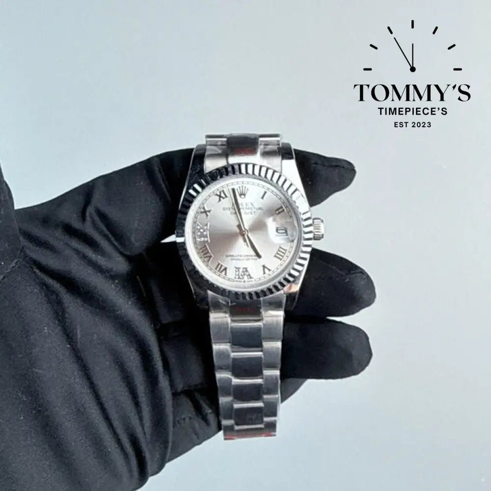 AAA+ Datejust (126334) 41mm Silver Roman Numeral Dial -Oyster Bracelet (Fluted Bezel)