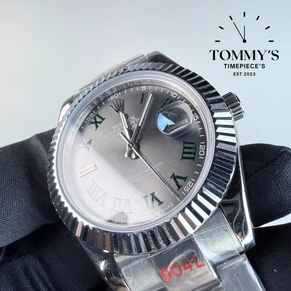 AAA+ Datejust (126334) 41mm Wimbledon Dial-Oyster Bracelet (Fluted Bezel)
