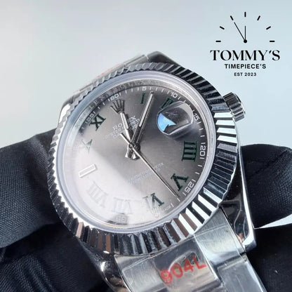 AAA+ Datejust (126334) 41mm Wimbledon Dial-Oyster Bracelet (Fluted Bezel)
