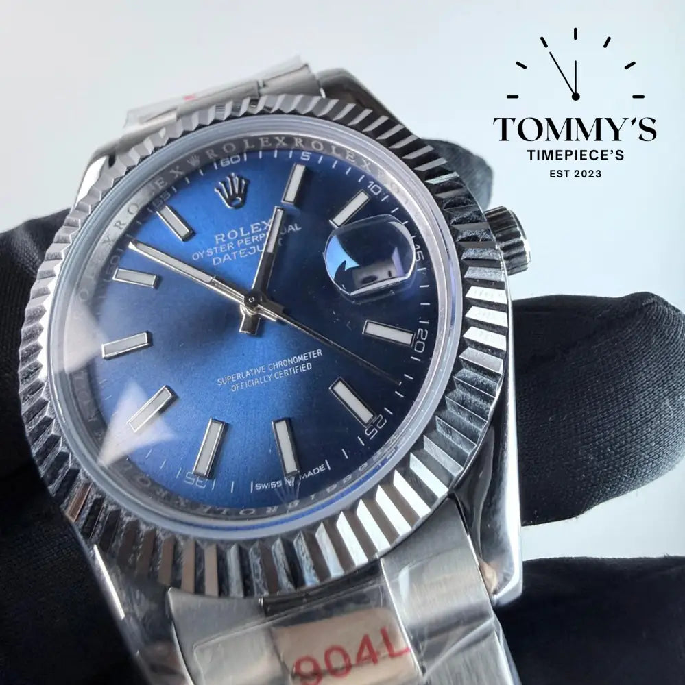 AAA+ Datejust (126334) 41mm Blue Dial-Oyster Bracelet (Fluted Bezel)