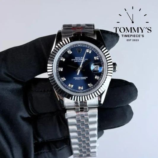 AAA+ Datejust (126334) 41mm Blue Dial With Diamond Hour Markers-Jubilee Bracelet (Fluted Bezel)