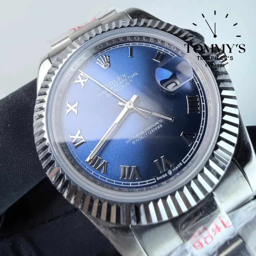 AAA+ Datejust (126334) 41mm Blue Roman Dial-Oyster Bracelet (Fluted Bezel)