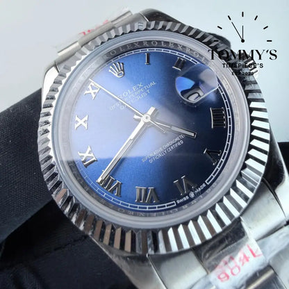AAA+ Datejust (126334) 41mm Blue Roman Dial-Oyster Bracelet (Fluted Bezel)