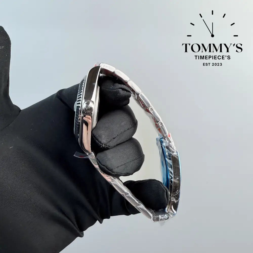 AAA + Datejust 41mm Blue Motif Dial Oyster With Fluted Bezel