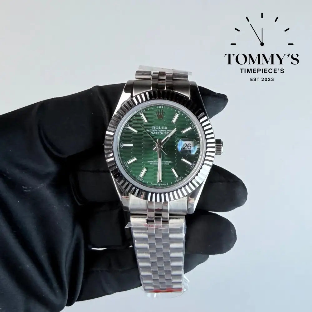 AAA+ Datejust (126334) 41mm Green Motif Dial- Jubilee Bracelet (Fluted Bezel)