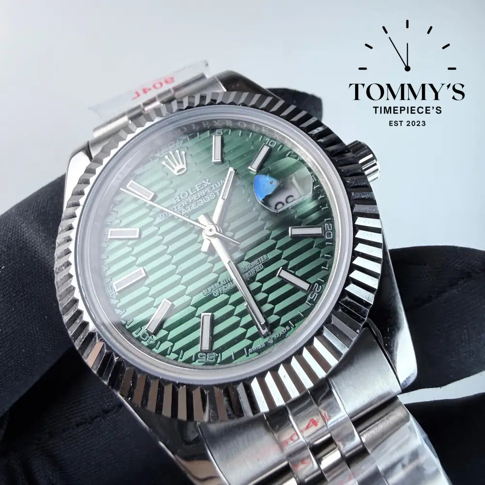 AAA+ Datejust (126334) 41mm Green Motif Dial- Jubilee Bracelet (Fluted Bezel)
