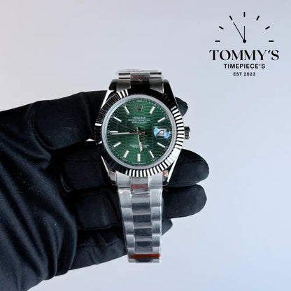 AAA+ Datejust (126334) 41mm Green Motif Dial-Oyster Bracelet (Fluted Bezel)