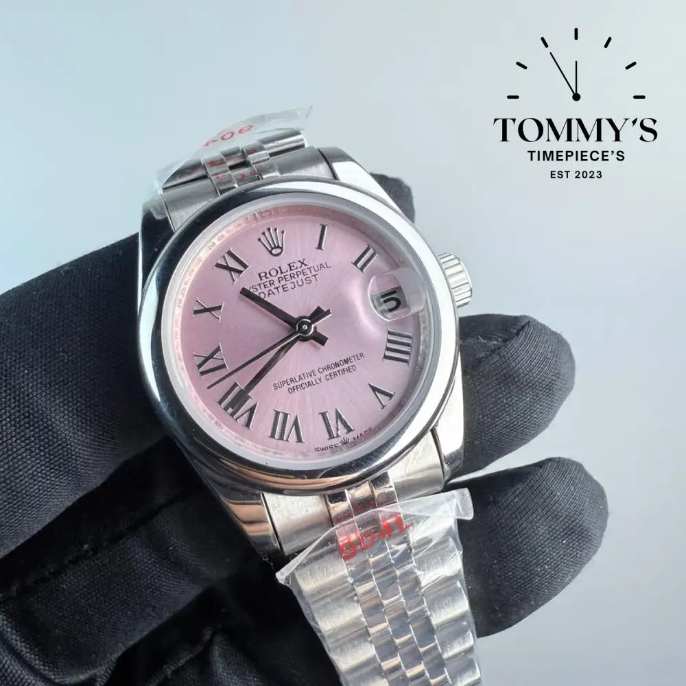AAA+ Datejust (278240) 28mm Pink Dial-Jubilee Bracelet (Smooth Bezel)
