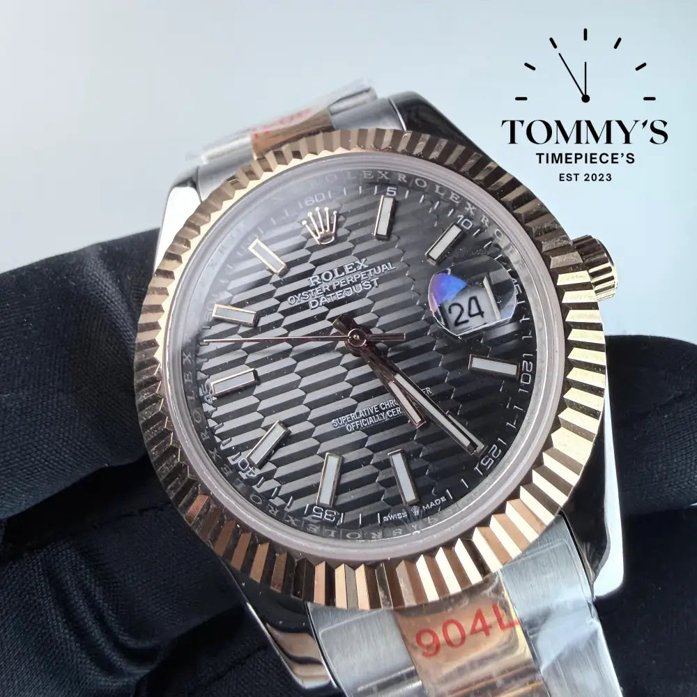 AAA+ Datejust (m126331) 41mm Black Dial-Oyster Bracelet (Fluted Bezel)