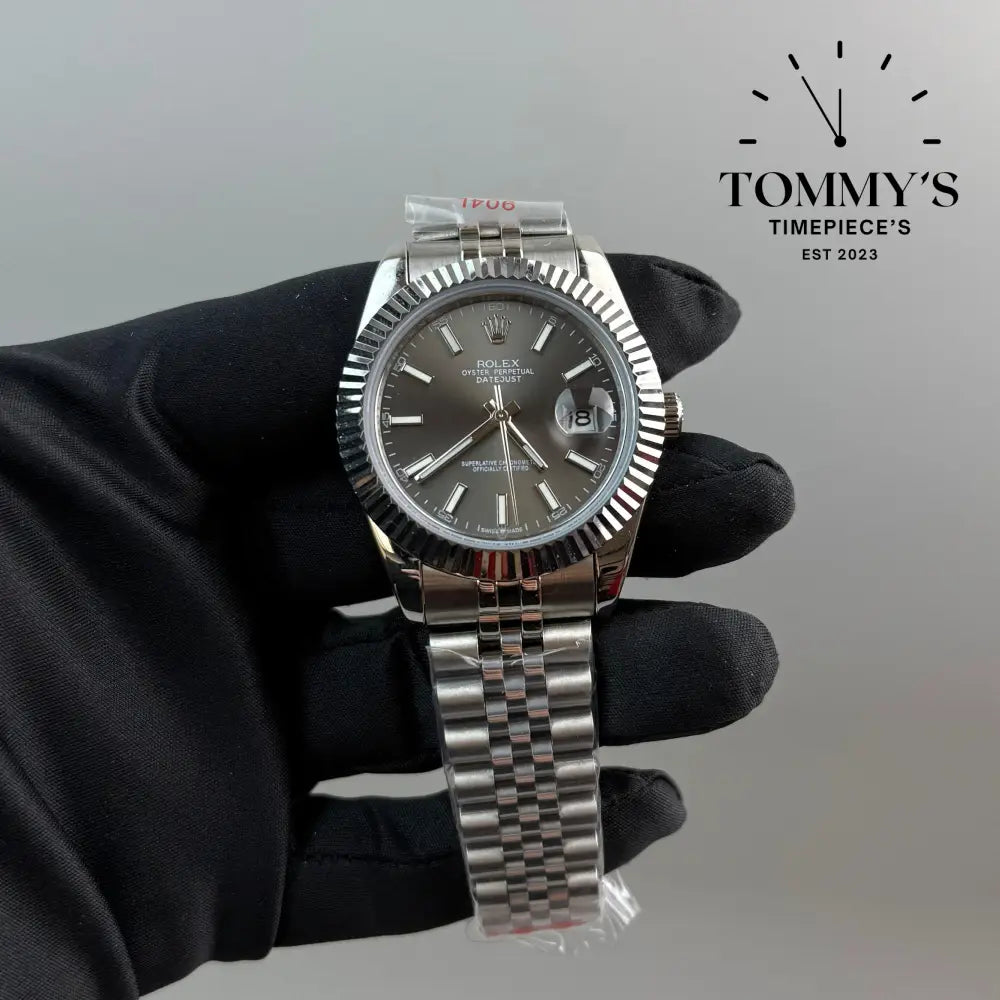 AAA + Datejust 41mm Rhodium Dial On Jubilee With Fluted Bezel