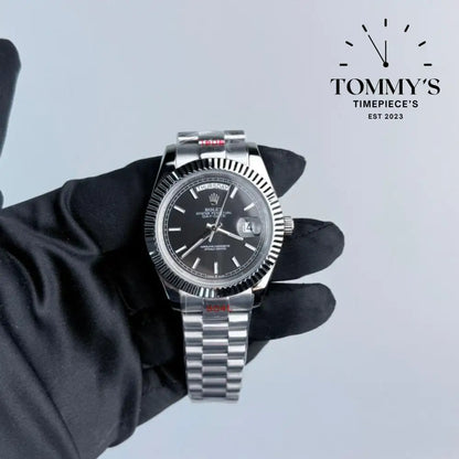 AAA+ Day Date (228236) 40mm Black Dial-Presidential Bracelet (Fluted Bezel)
