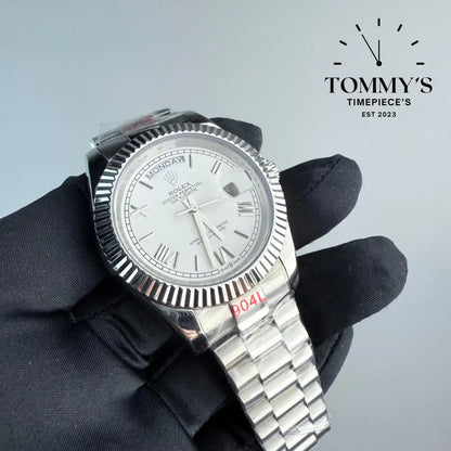 AAA+ Day Date (228239) 40mm White Dial-Presidential Bracelet (Fluted Bezel)