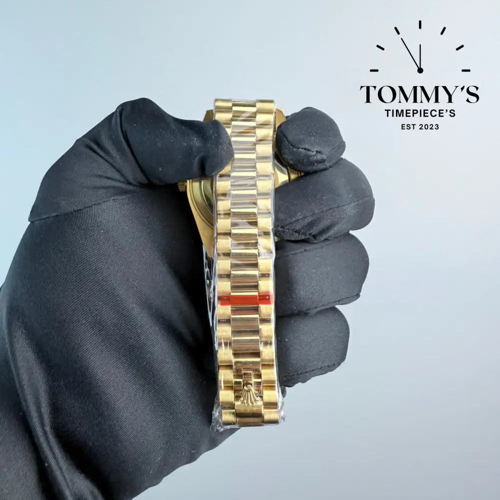 AAA+ Day Date (228348RBR) 40mm Green Dial-Presidential Bracelet (Diamond Bezel)