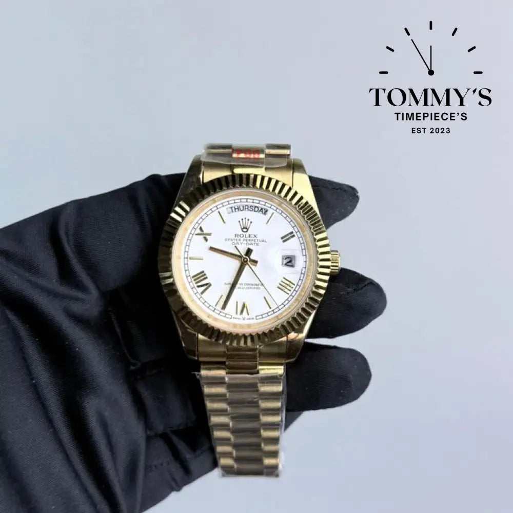 AAA+ Day Date (m228238-0042) 40mm White Dial-Presidential Bracelet (Fluted Bezel)