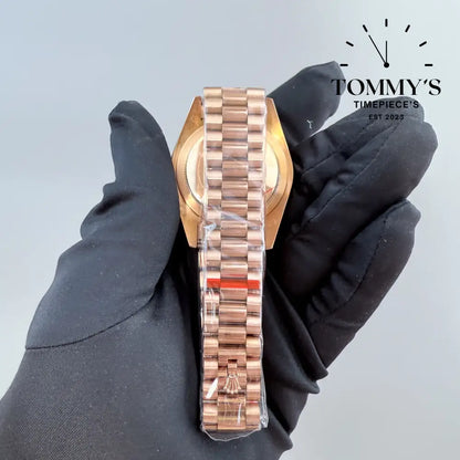 AAA + Rose Gold Day Date With A Fluted Bezel
