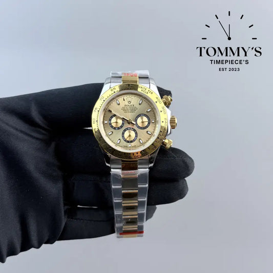 AAA + Daytona Bimetal With A Gold Dial