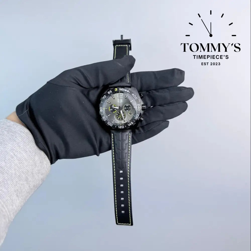 AAA+ Formula 1 Senna Special Edition (CAZ201D.BA0633) 43mm Anthracite Sunray Dial-Leather Strap (Black Bezel) Watches