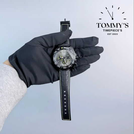 AAA+ Formula 1 Senna Special Edition (CAZ201D.BA0633) 43mm Anthracite Sunray Dial-Leather Strap (Black Bezel) Watches