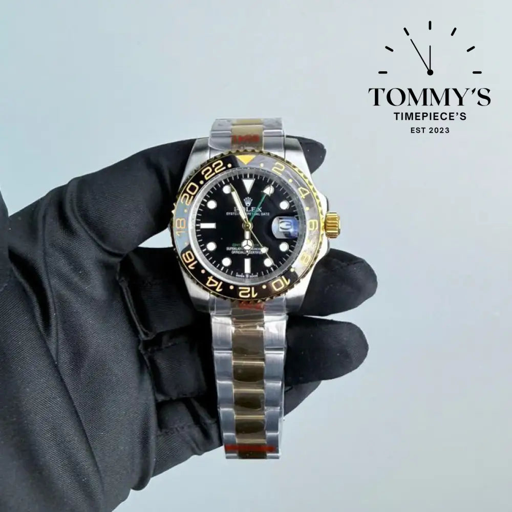 AAA+ GMT Master 2 (116713LN) 40mm Black Dial-Bimetal Bracelet (Black Cerachrom Bezel)