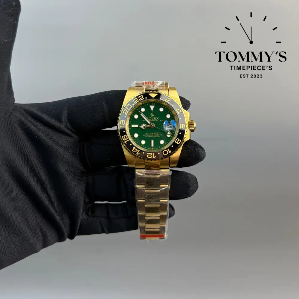 AAA + GMT Master 2 With Green Dial (Full Gold)