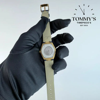 AAA+ Ladies Constellation Co-Axial Master Chronometer 29mm Crystal White Silvery Dial-Leather Strap (Gold Bezel)