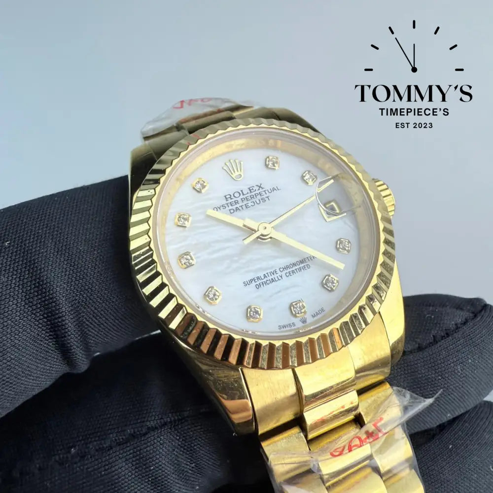 AAA+ Ladies Datejust (178278) 31mm White Dial-Presidential Bracelet (Fluted Bezel)